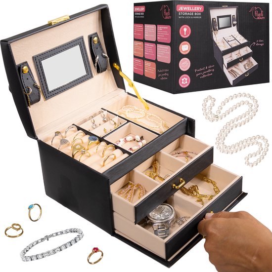 Peach Beauty Sieradendoos voor Volwassenen Roze - Juwelendoos Meisjes - Sieradenbox Luxe - Kunstleer