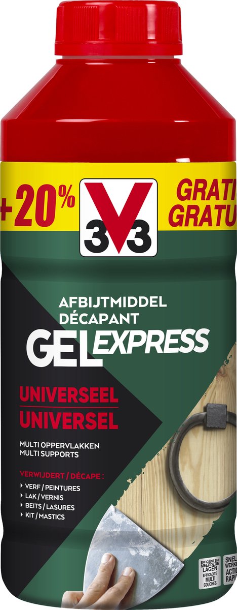 V33 Gel Express Universeel - 1 l + 20% (1,2 l) - 4 m²