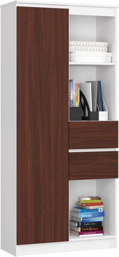 Boekenkast Bloom-183cm-4 legplanken-Japans eikenhout - Modern Parisot