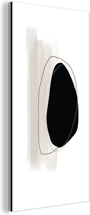 Décoration murale Métal - Aluminium Peinture Industrielle - Zwart - Peinture - Pastel - 80x160 cm - Dibond - Photo sur aluminium - Décoration murale industrielle - Pour le salon / chambre