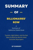 Summary of Billionaires' Row by Katherine Clarke: