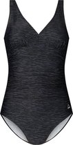 Badpak - zwempak - shape swimsuit soft cup - ten Cate - zebra black - maat 36 -