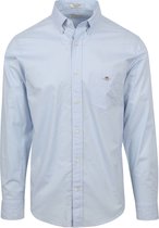 Gant - Casual Overhemd Poplin Lichtblauw - Heren - Maat L - Regular-fit