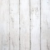 Houtbehang, wit, plakfolie, zelfklevend, houtnerf, meubelfolie, houtlook, wandbekleding, zelfklevend voor muur, commode, kast, tafel, kamer, keuken, achtergrond, 44 × 300 cm