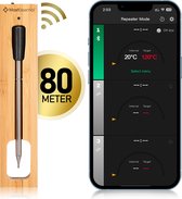 MostEssential Smart Vleesthermometer - Draadloos - 80M Bereik - 36 Uur Werktijd - Bluetooth 5.2 - 1000mAh Batterij - Single Probe Edition