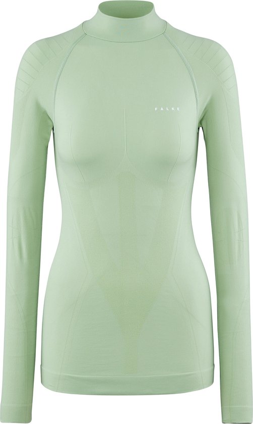 FALKE dames lange mouw shirt Warm - thermoshirt - groen (quiet green) - Maat: XS