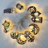 Lichtjes - Islam - Ramadan - Feest Led verlichting - Eid Mubarak decoratie - 20 Lichtjes - Goud