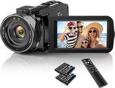Vlog Camera – voor Beginners – Infrarood Nachtzicht – 3.0 Inch – HD 1080P 30FPS - Zwart