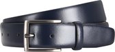 LINDENMANN leren heren riem - marineblauw - Maat: 170