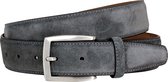 LINDENMANN suede leren heren riem - grijs - Maat: 100