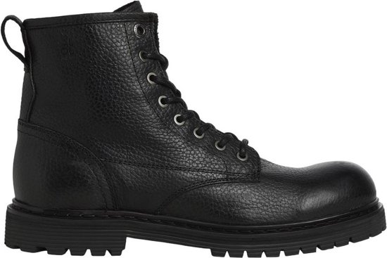 Jack & Jones - Heren Veterschoenen Buckley Leather Boot - Zwart