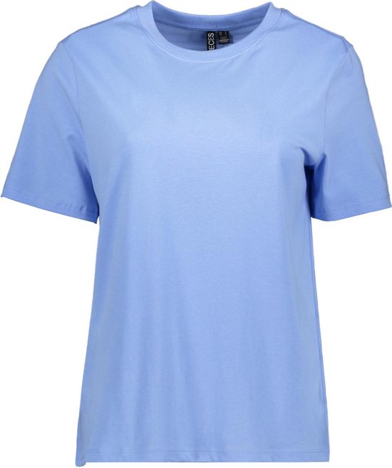 Pieces T-shirt Pcria Ss Solid Tee Noos Bc 17140802 Vista Blue Dames Maat - S
