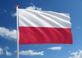 New Age Devi - Polen Vlag - 90x150cm - Originele Kleuren - Sterke Kwaliteit - Incl Bevestigingsringen - Poolse Vlag - Poland Flag