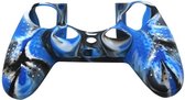 Grip Silicone Hoes / Skin voor Playstation 4 PS4 Controller Blauw Zwart Wit