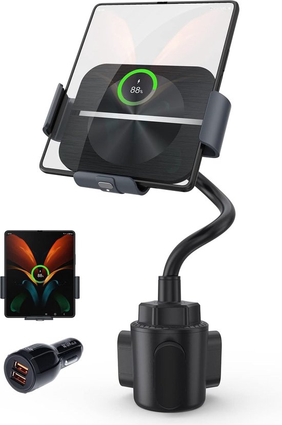 Magnetische iPhone Autohouder Telefoonhouder met Draadloze Oplader - Maximale Laadsnelheid - Draadloos Opladen Magnetische iPhone Autohouder Telefoonhouder met Draadloze Oplader - Maximale Laadsnelheid - Draadloos Opladen