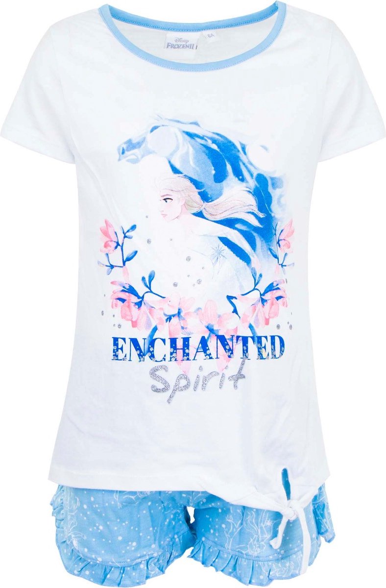 Disney Frozen pyjama - wit - lichtblauw - maat 116 / 6 jaar