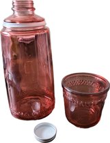 mica decoration - drink set - gerycyceld glas - -roze