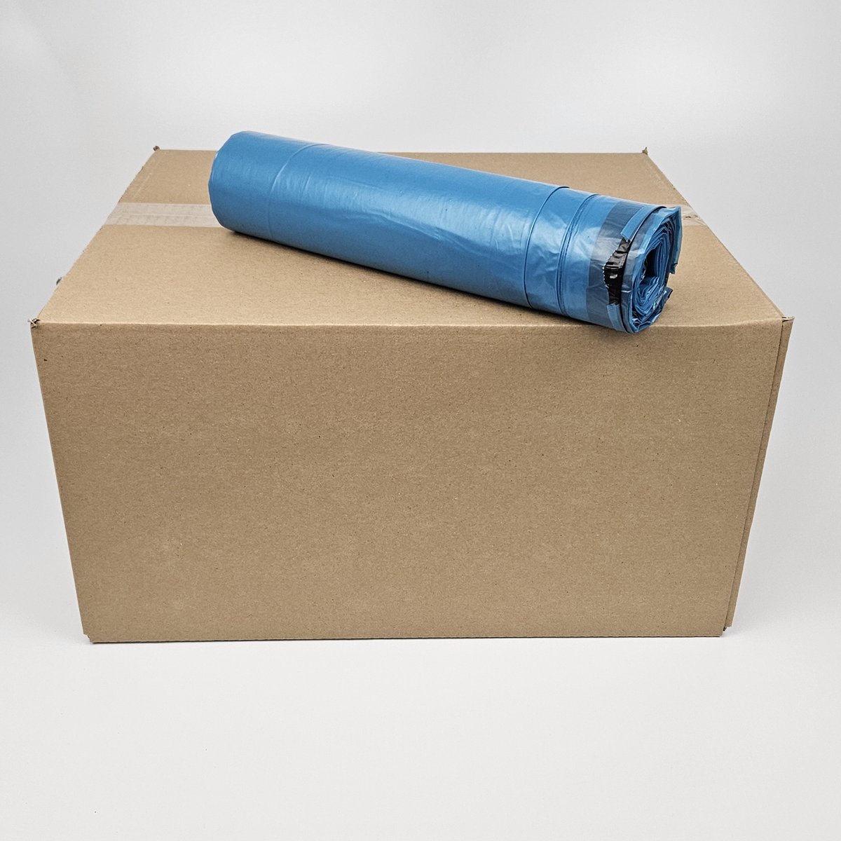 Blauwe Vuilniszak - Trekband - 200 Zakken - 100 Liter - LDPE - 70cm x 100cm (Grote Sterke Afvalzak met Trekband)