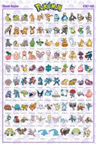Poster Pokémon Sinnoh Pokemon English Characters 61x91,5cm