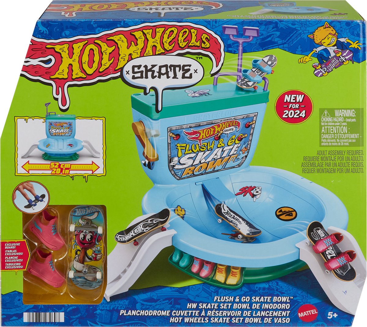 Hot Wheels Skate Flushin Skate Bowl