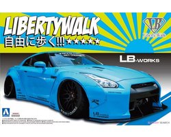 Aoshima Modelbouwpakket Auto - 05402 Nissan GT-R LB Works R35 GT-R Ver.1 Plastic - 1:24 - Modelbouw