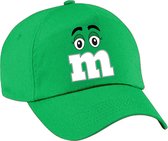 Bellatio Decorations Verkleed pet voor volwassenen - letter M - groen - unisex - carnaval