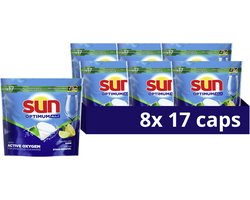 Sun - Vaatwascapsules - Optimum - All-in-1 - Citroen - 100% oplosbaar tabletfolie - 144 Vaatwastabletten - Voordeelverpakking