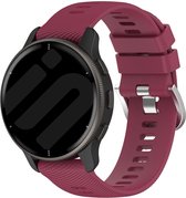 Strap-it Smartwatch siliconen bandje - geschikt voor Garmin Vivoactive 4 (45mm) / Venu 2 / Venu 3 / Forerunner 255 / Forerunner 265 - wijnrood
