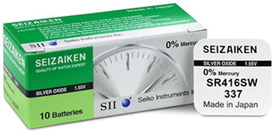 Seiko SR416SW 337 Horloge Zilveroxide 10 stuks