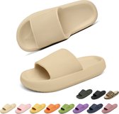 Geweo Badslippers Dame - Slippers - Waterdicht - Zwembad - Khaki - Maat 3839