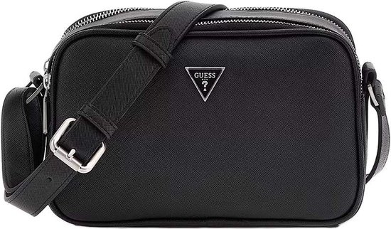 Guess Torino Camera Bag Heren 2 Zip - Zwart - One Size
