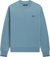 SINGLES DAY! Fred Perry - Sweater Logo Mid Blauw - Heren - Maat L - Regular-fit