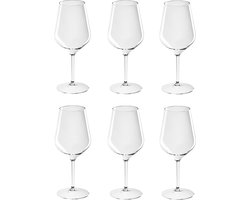 6x Witte of rode wijn wijnglazen 47 cl/470 ml van onbreekbaar kunststof - Wijnen wijnliefhebbers drinkglazen - Wijn drinken 6x Witte of rode wijn wijnglazen 47 cl/470 ml van onbreekbaar kunststof - Wijnen wijnliefhebbers drinkglazen - Wijn drinken