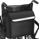 Sac pour fauteuil roulant 47x20x40 - Sac rollator étanche - Sac de rangement réfléchissant pour scooter de mobilité - Accessoires de fauteuil roulant