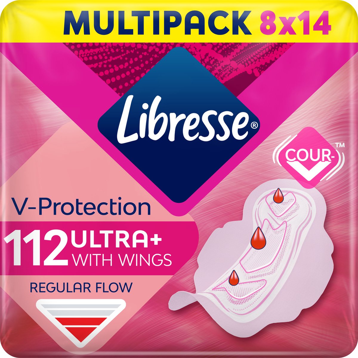 Goedkoopste Libresse Ultra Normal Wing maandverband - 8 x 14 - halfjaar voorraad