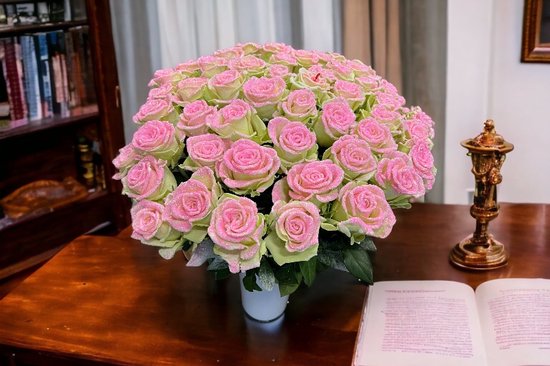 Kunstboeket voor hoge vaas - Zijden bloemen - Bestseller