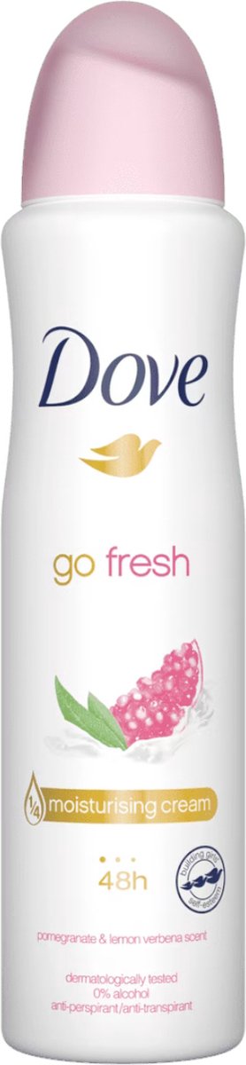 Goedkoopste Dove - Deodorant - Spray - Go Fresh - Pomegranate and Lemon Verbena Scent - 250ml