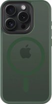 iPhone 15 Pro Hoesje - Tactical MagForce Hyperstealth - Geschikt voor magsafe bos groen