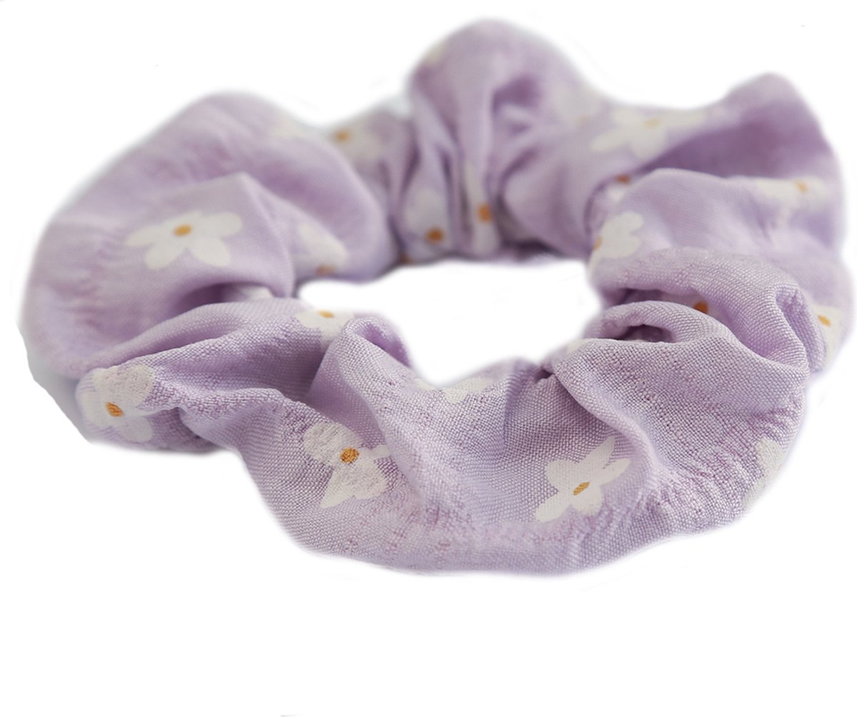 Love Ibiza Scrunchie daisy purple
