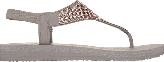 Skechers Meditation - Rockstar Dames Slippers - Taupe - Maat 38