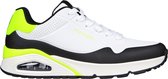 Skechers Uno - Back Lit Heren Sneakers - White Lime - Maat 42