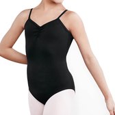 Dancer Dancewear® Klassiek zwart Balletpakje | "Odette" | Hoogwaardig balletpak | Spaghettibandjes | Balletpak meisje | Maat 134/140 | 10 jaar