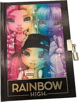 Journal Rainbow High avec serrure et clé pour enfants - journal pour noter toutes vos idées ou secrets, indispensable comme journal, carnet de voyage, poésie, écriture créative, enregistrement d'idées, croquis et dessins