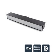 RailGlow Led Bar | Zwart - 12W - 3000-6000K - 1000lm - 48V - Stralingshoek 105° - Bluetooth - Magnetische Railverlichting