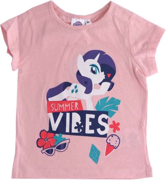 My Little Pony - meisjes - t-shirt - Summer vibes - roze - maat 98