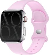 xoxo Wildhearts siliconen bandje - Geschikt voor Apple Watch - Series 1/2/3/4/5/6/7/8/9/SE/Ultra (2) - Maat: 42 mm / 44 mm / 45 mm / 49mm - Horlogeband - Sport bandje voor iWatch - Roze