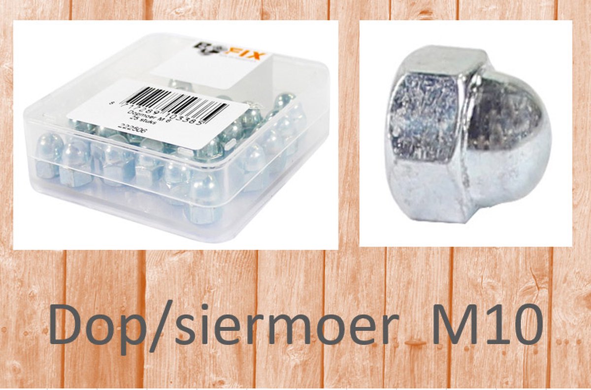 Dopmoer / siermoer Bofix M10 (12 stuks)
