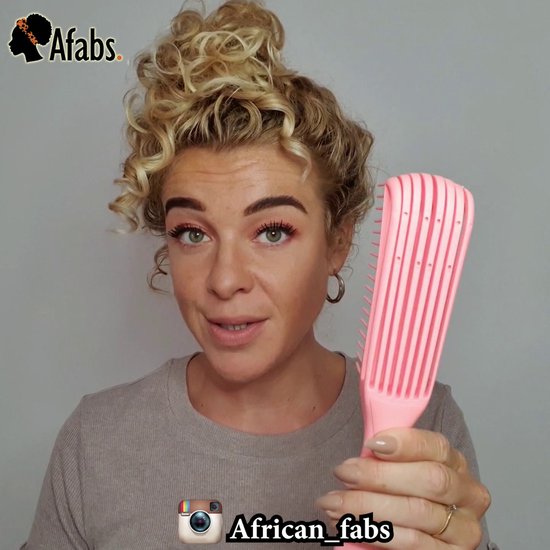 Brosse à cheveux anti-enchevêtrement Afabs® | Brosse démêlante | Brosse démêlante | Peigne pour boucles | Brosse à cheveux crépus | Jaune pastel