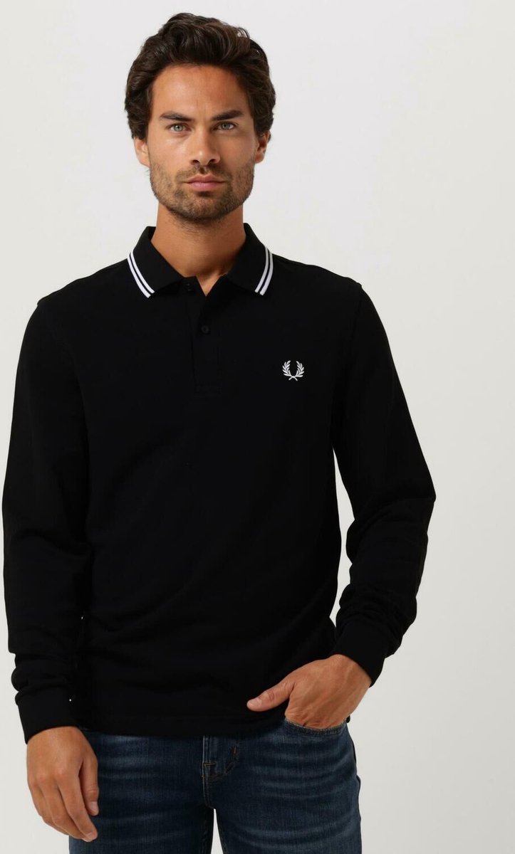 Fred Perry Ls Twin Tipped Shirt Polo’s & T-shirts Heren Polo shirt Zwart