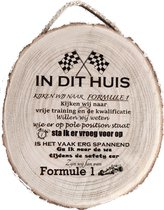 Formule 1 rond wandbord ø26 cm - In dit huis - Max Verstappen - FIA race